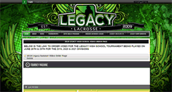 Desktop Screenshot of legacylacrosse.org